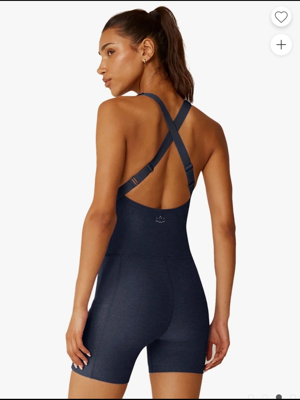 Beyond Yoga Spacedye Play The Angles Biker Jumpsuit - Nocturnal Navy / M NWOT